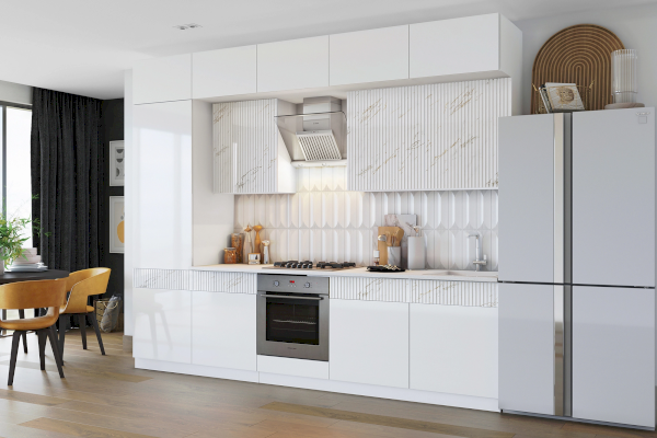 Кухонный гарнитур Оливия NEW 3,0 м (Миф)
